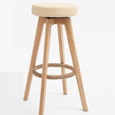 Chinese Manufacturer Modern Hot Sale Office Solid Wood Leg Bar Furniture Bar Chair High Chair