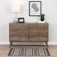 Modern 6-Drawer Dresser Drifted Gray